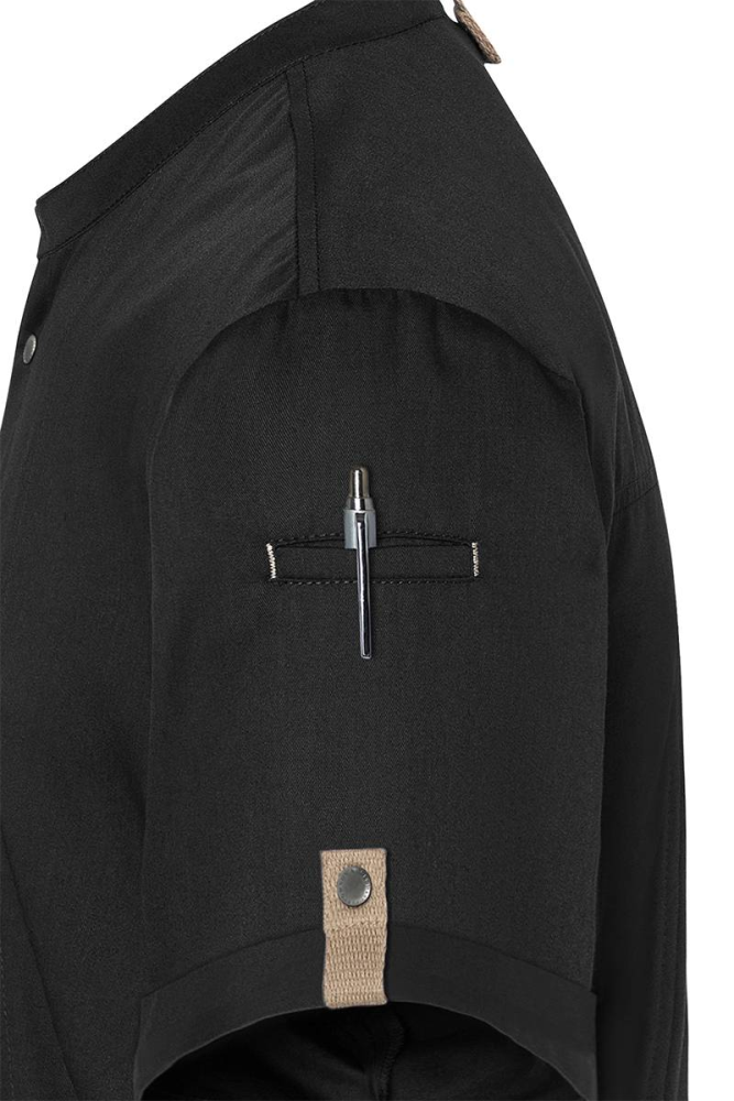 Karlowsky Kurzarm Kochjacke Green-Generation, aus nachhaltigem Material, 72% GRS Certified Recycled Polyester