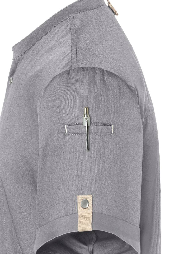 Karlowsky Kurzarm Kochjacke Green-Generation, aus nachhaltigem Material, 72% GRS Certified Recycled Polyester