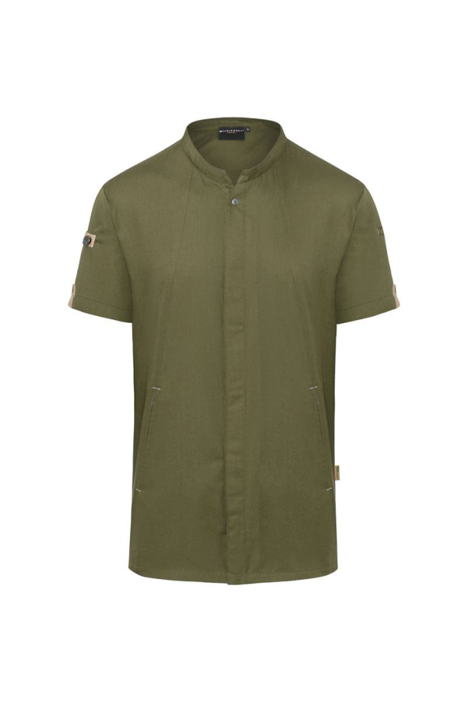 Karlowsky Kurzarm Kochjacke Green-Generation, aus nachhaltigem Material, 72% GRS Certified Recycled Polyester