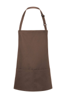 Karlowsky Kurze Latzschürze Basic mit Schnalle und Tasche, hellbraun