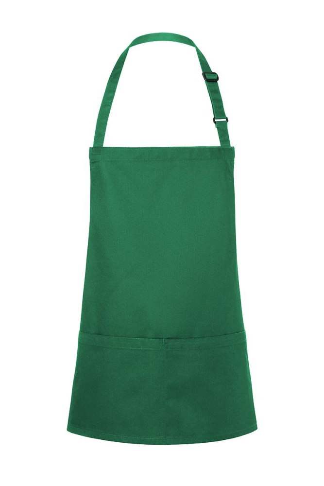 Karlowsky Kurze Latzschürze Basic mit Schnalle und Tasche, waldgrün