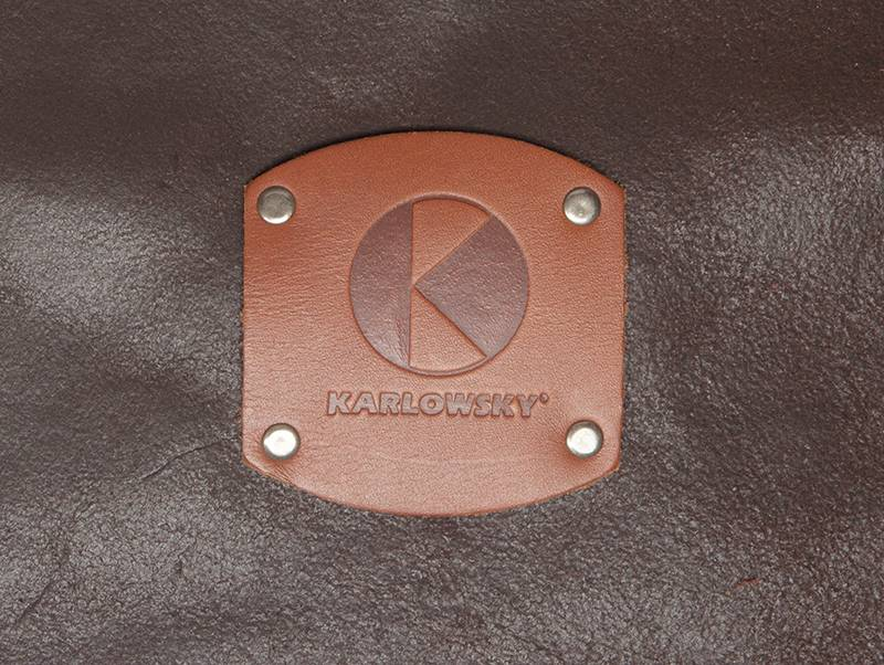 Karlowsky Leder Latzschürze, mokka