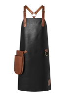 Karlowsky Leder Latzschürze X-Style mit Kreuzträgern, schwarz