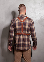 Karlowsky Leder Latzschürze X-Style mit Kreuzträgern, schwarz