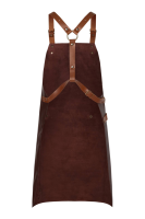 Karlowsky Leder Latzschürze X-Style mit Kreuzträgern, mokka