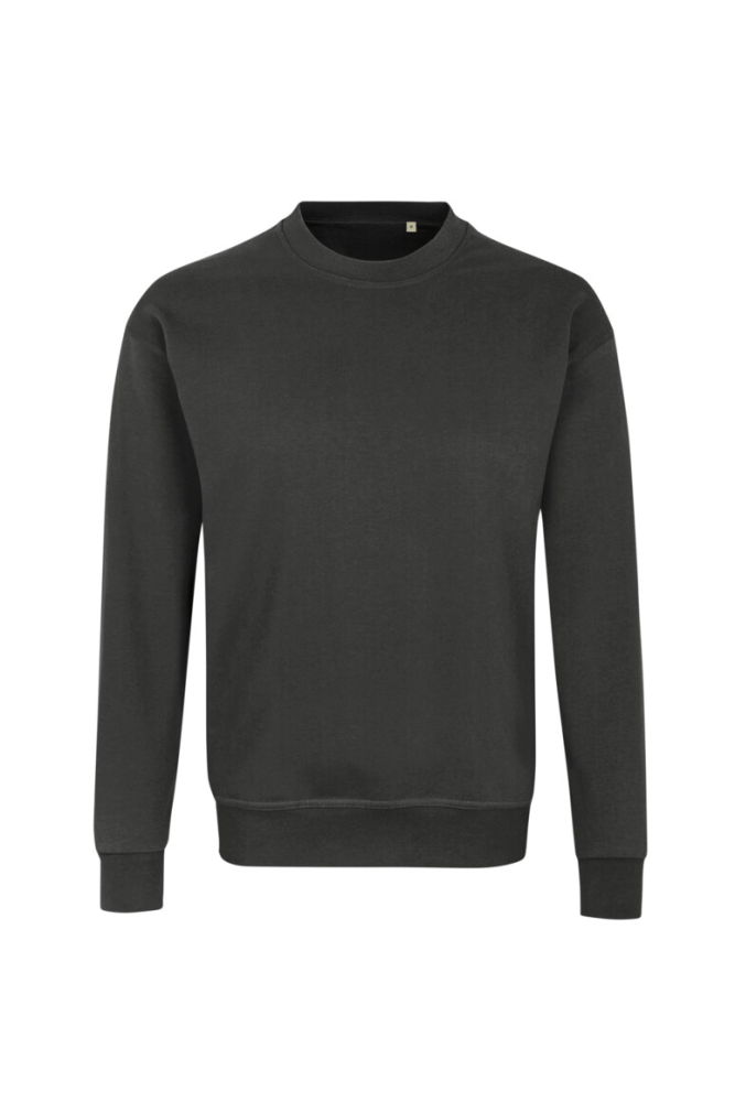 HAKRO Label-Free Sweatshirt Heavy MIKRALINAR® ECO, karbongrau, L