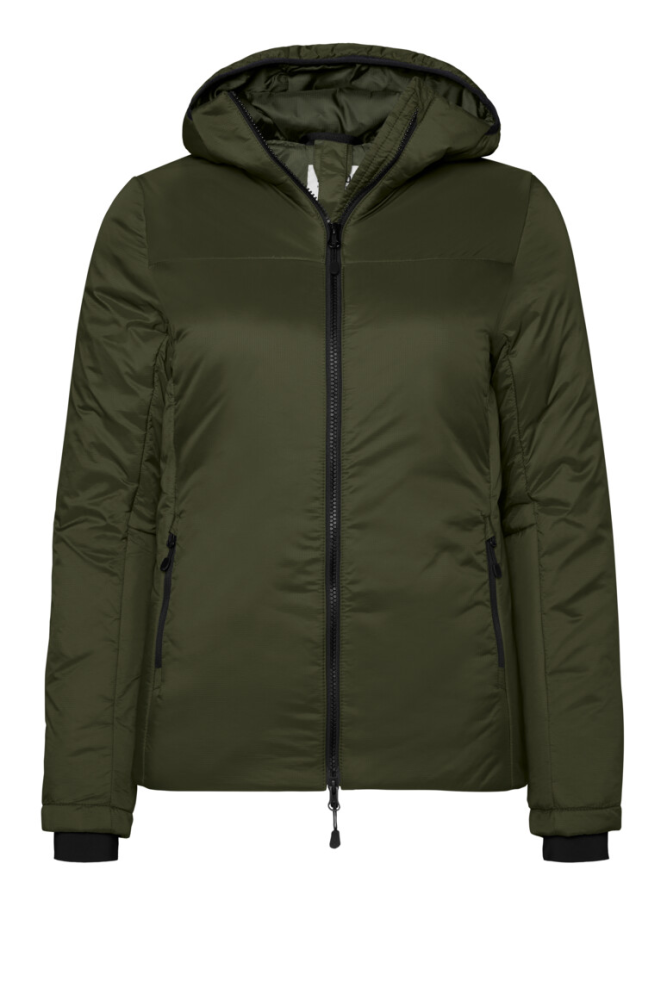 HAKRO Damen Kapuzen-Thermo-Loftjacke, olive, XL