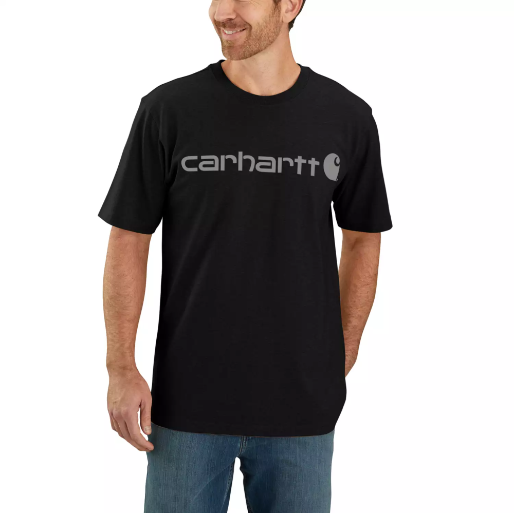 Carhartt Dearborn Relaxed Logo T-Shirt, Black/Gray, M