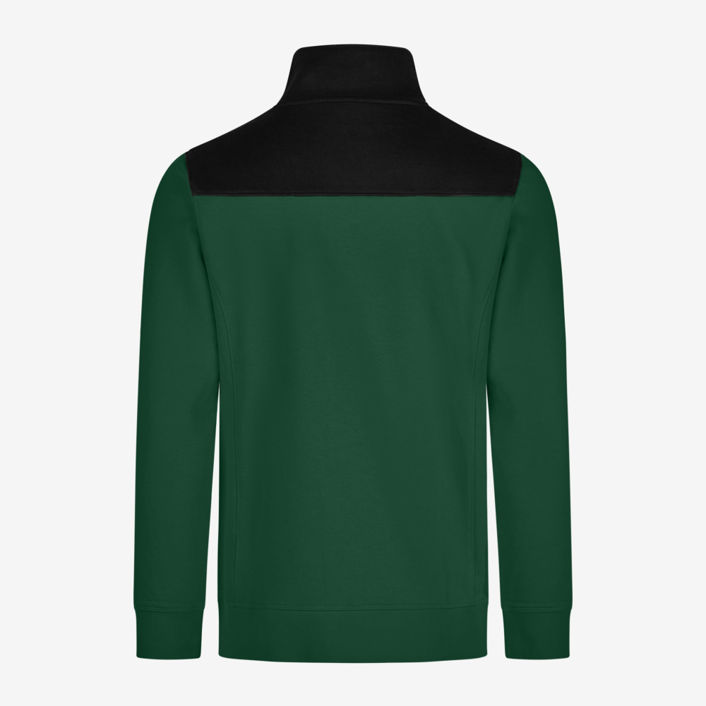 FHB ROB Zip-Sweatshirt, grün-schwarz, Gr. XL