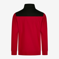 FHB ROB Zip-Sweatshirt, rot-schwarz, Gr. L