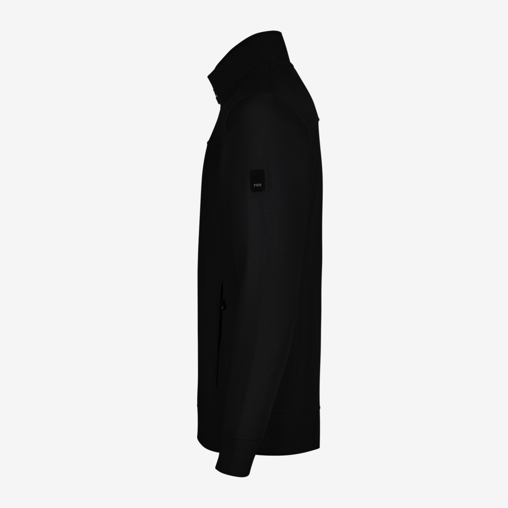 FHB ROB Zip-Sweatshirt, schwarz, Gr. 4XL