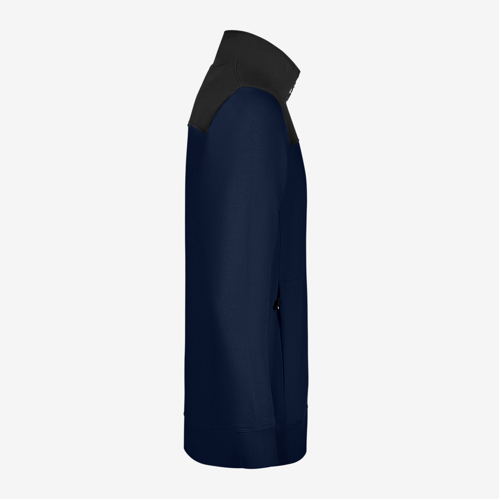 FHB ROB Zip-Sweatshirt, marine-schwarz, Gr. L