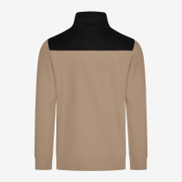 FHB ROB Zip-Sweatshirt, beige-schwarz, Gr. M