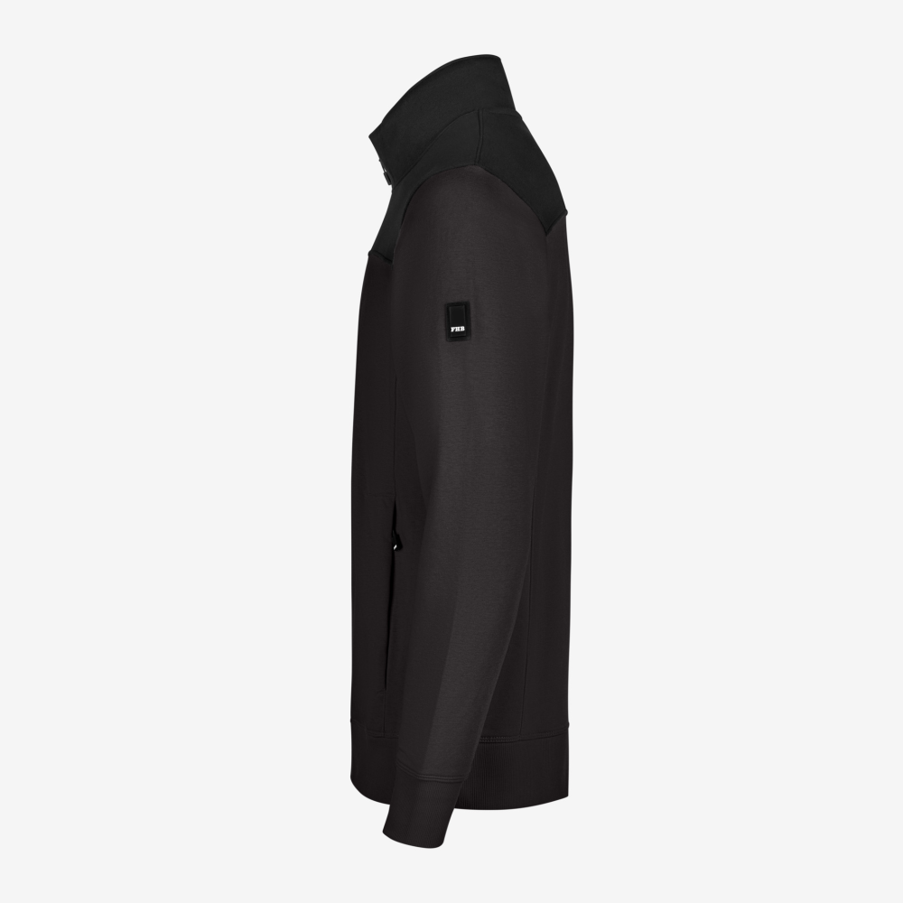 FHB ROB Zip-Sweatshirt, anthrazit-schwarz, Gr. S