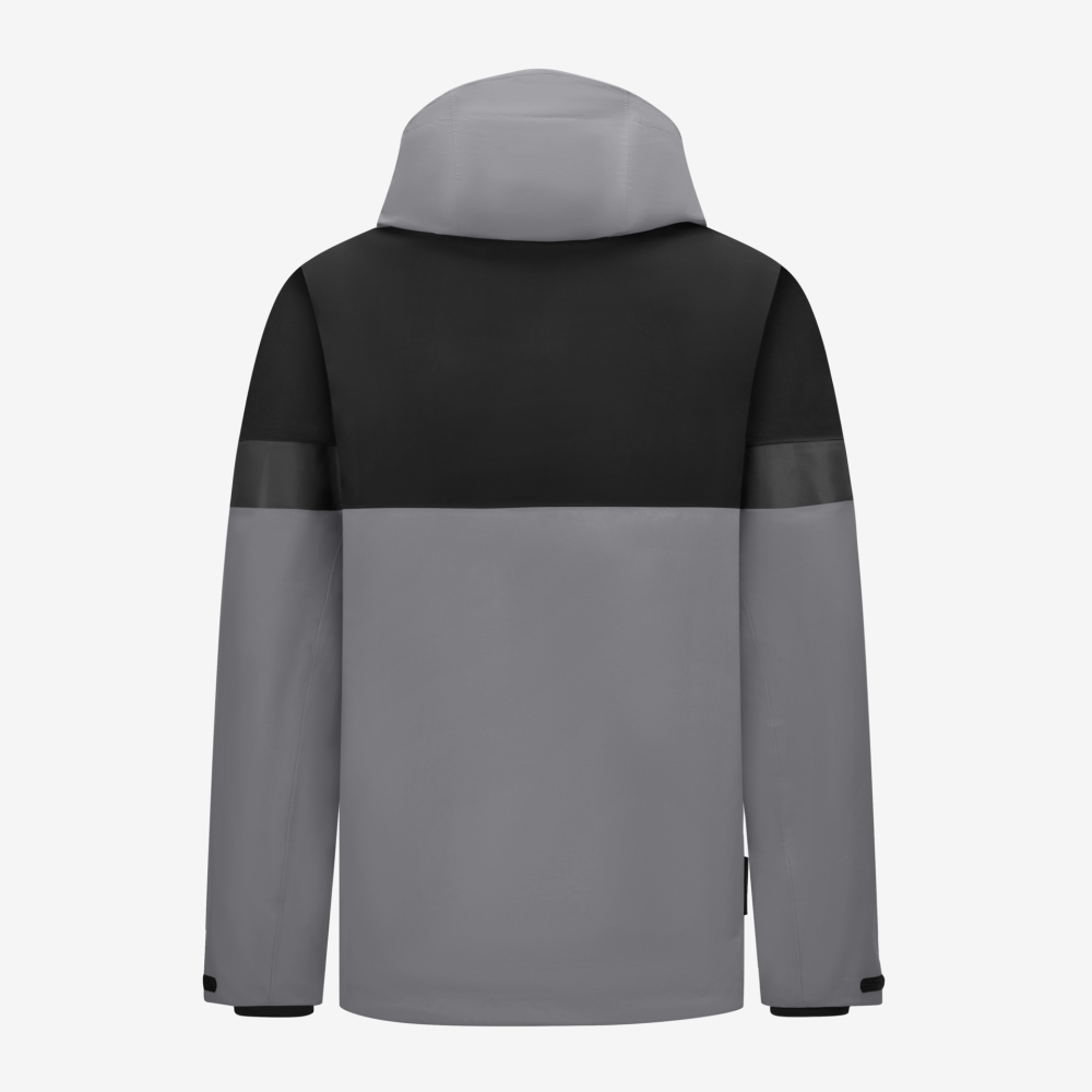FHB LUCA Regenjacke, grau-schwarz, Gr. S