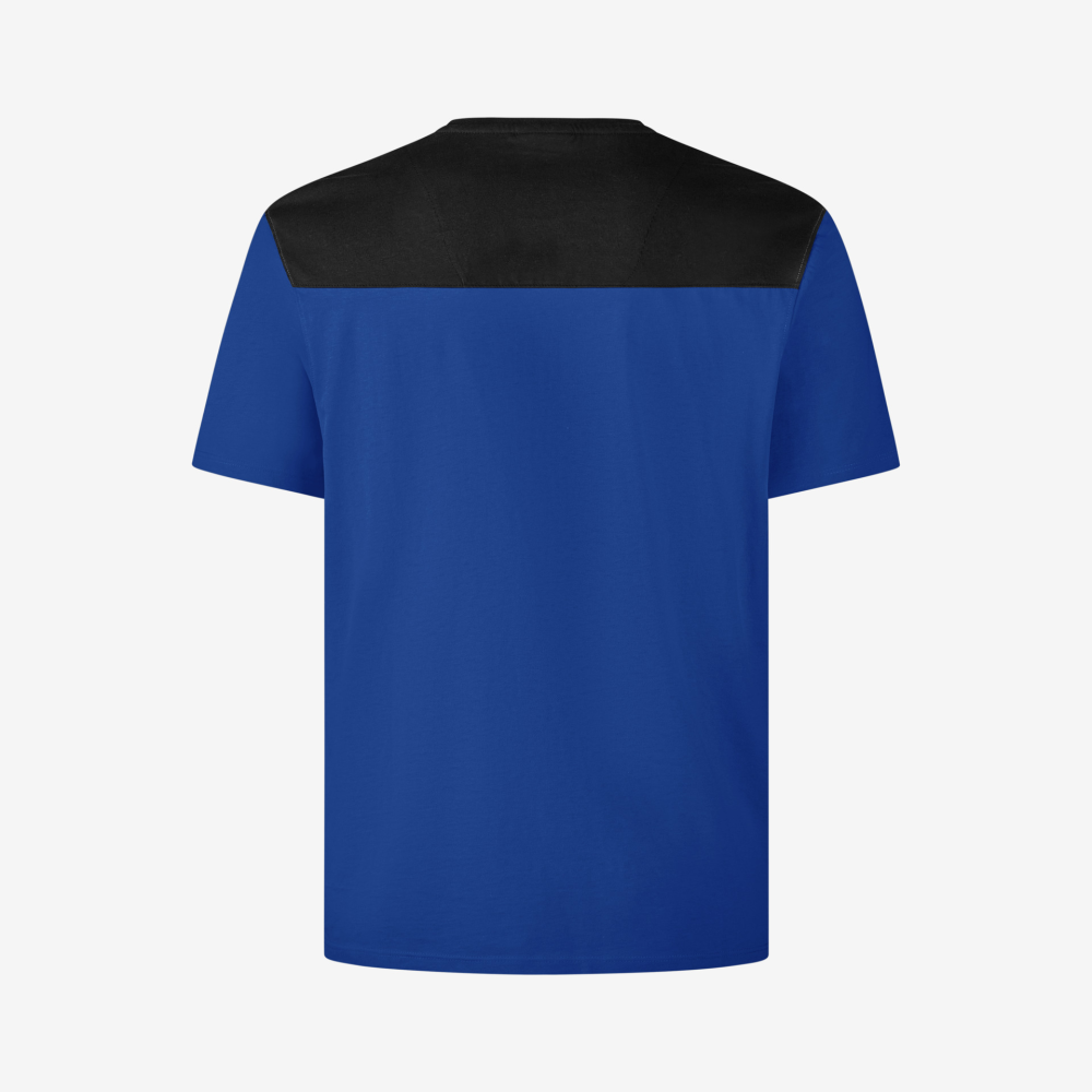FHB KNUT T-Shirt Herren, royalblau-schwarz, Gr. XL