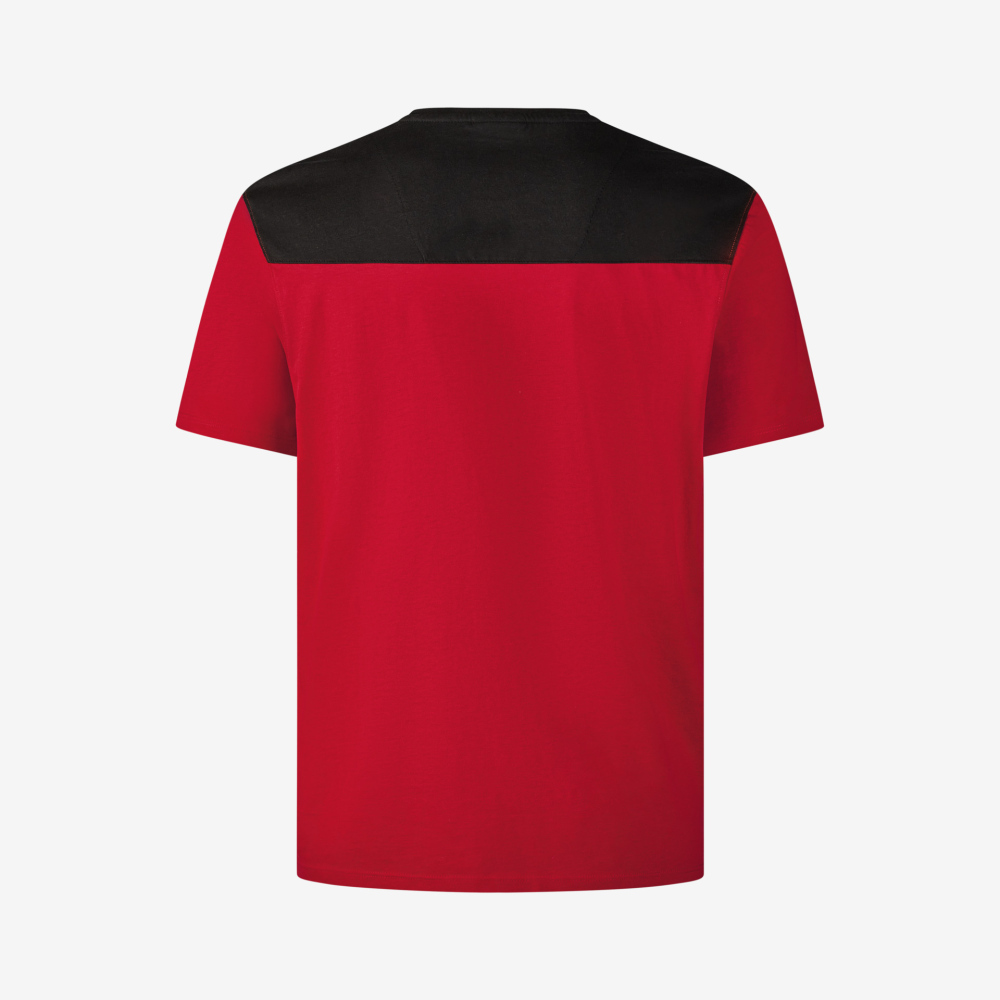 FHB KNUT T-Shirt Herren, rot-schwarz, Gr. 5XL