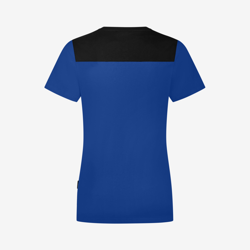 FHB KIRA T-Shirt Damen, royalblau-schwarz, Gr. 4XL