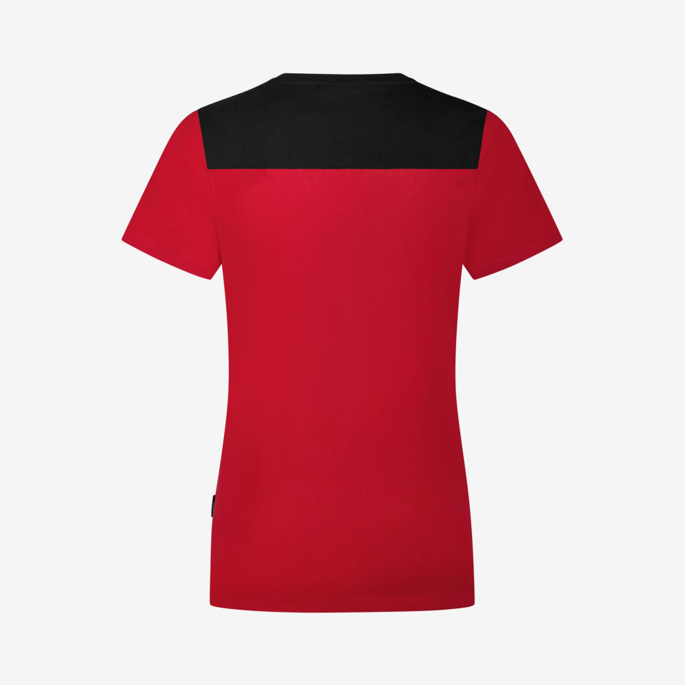 FHB KIRA T-Shirt Damen, rot-schwarz, Gr. S