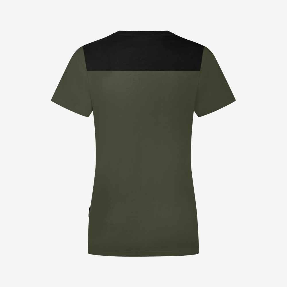 FHB KIRA T-Shirt Damen, oliv-schwarz, Gr. S