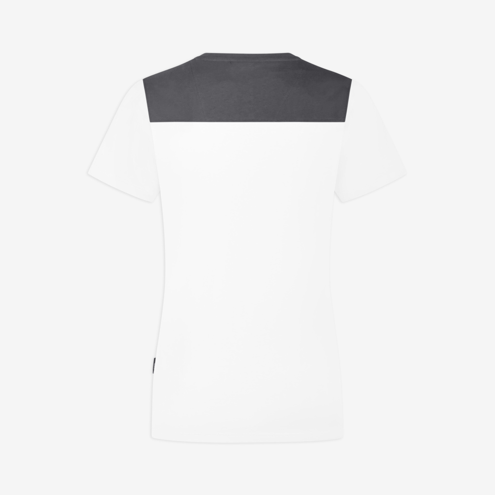 FHB KIRA T-Shirt Damen, weiss-anthrazit, Gr. L
