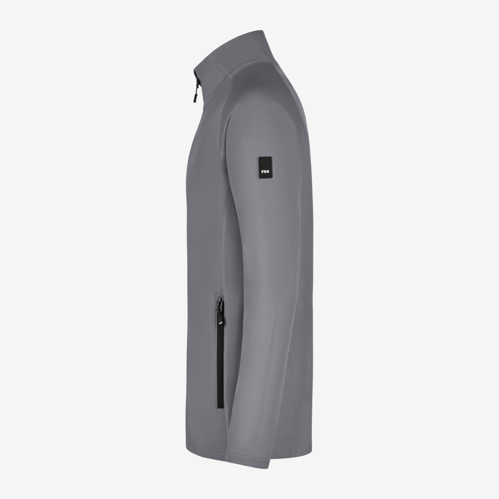 FHB KUNO Fleece-Jacke, grau, Gr. S