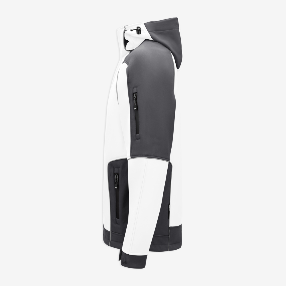 FHB WALTER Softshelljacke, weiss-anthrazit, Gr. L