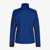FHB MARIEKE Strick-Fleece-Jacke Damen, royalblau-schwarz, Gr. M