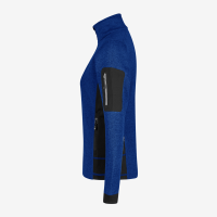 FHB MARIEKE Strick-Fleece-Jacke Damen, royalblau-schwarz, Gr. M
