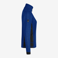 FHB MARIEKE Strick-Fleece-Jacke Damen, royalblau-schwarz, Gr. M