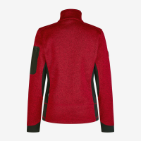 FHB MARIEKE Strick-Fleece-Jacke Damen, rot-schwarz, Gr. XS