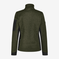 FHB MARIEKE Strick-Fleece-Jacke Damen, oliv-schwarz, Gr. L