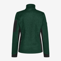 FHB MARIEKE Strick-Fleece-Jacke Damen, grün-schwarz, Gr. 2XL
