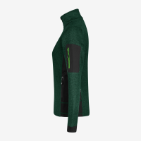FHB MARIEKE Strick-Fleece-Jacke Damen, grün-schwarz, Gr. 2XL