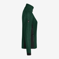 FHB MARIEKE Strick-Fleece-Jacke Damen, grün-schwarz, Gr. 2XL