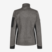 FHB MARIEKE Strick-Fleece-Jacke Damen, anthrazit-schwarz, Gr. M