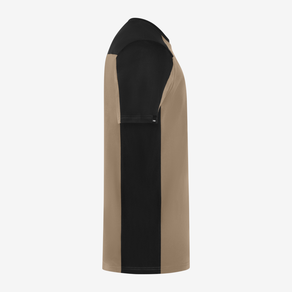 FHB MARC T-Shirt zweifarbig, beige-schwarz