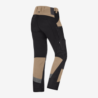 FHB LEO Arbeitshose elastisch, beige-schwarz, Gr. 102