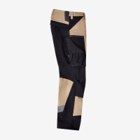 FHB LEO Arbeitshose elastisch, beige-schwarz, Gr. 102