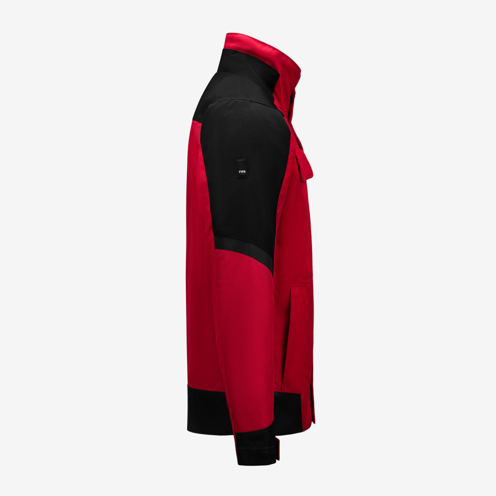 FHB LARS Arbeitsjacke, rot-schwarz, Gr. 5XL