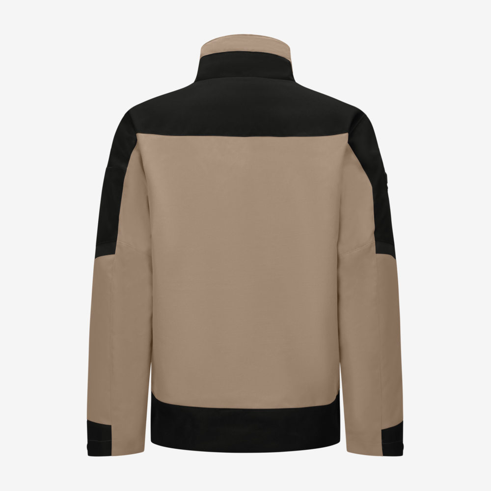 FHB LARS Arbeitsjacke, beige-schwarz, Gr. L