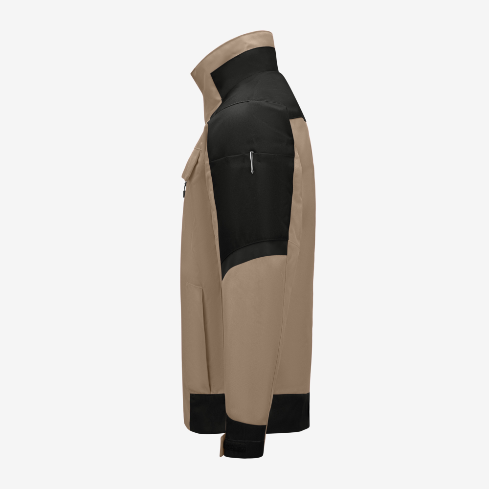 FHB LARS Arbeitsjacke, beige-schwarz, Gr. L