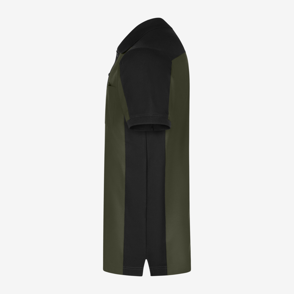FHB KONRAD Polo-Shirt, oliv-schwarz