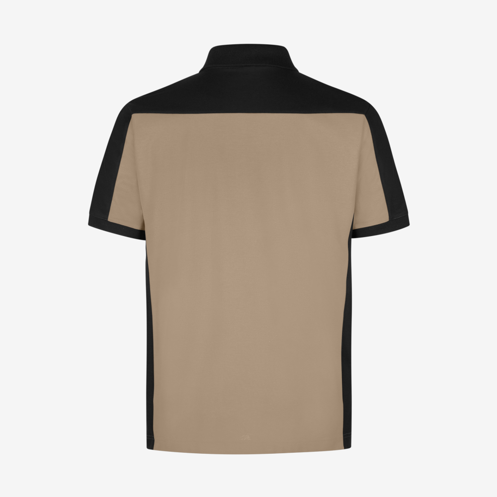 FHB KONRAD Polo-Shirt, beige-schwarz, Gr. M