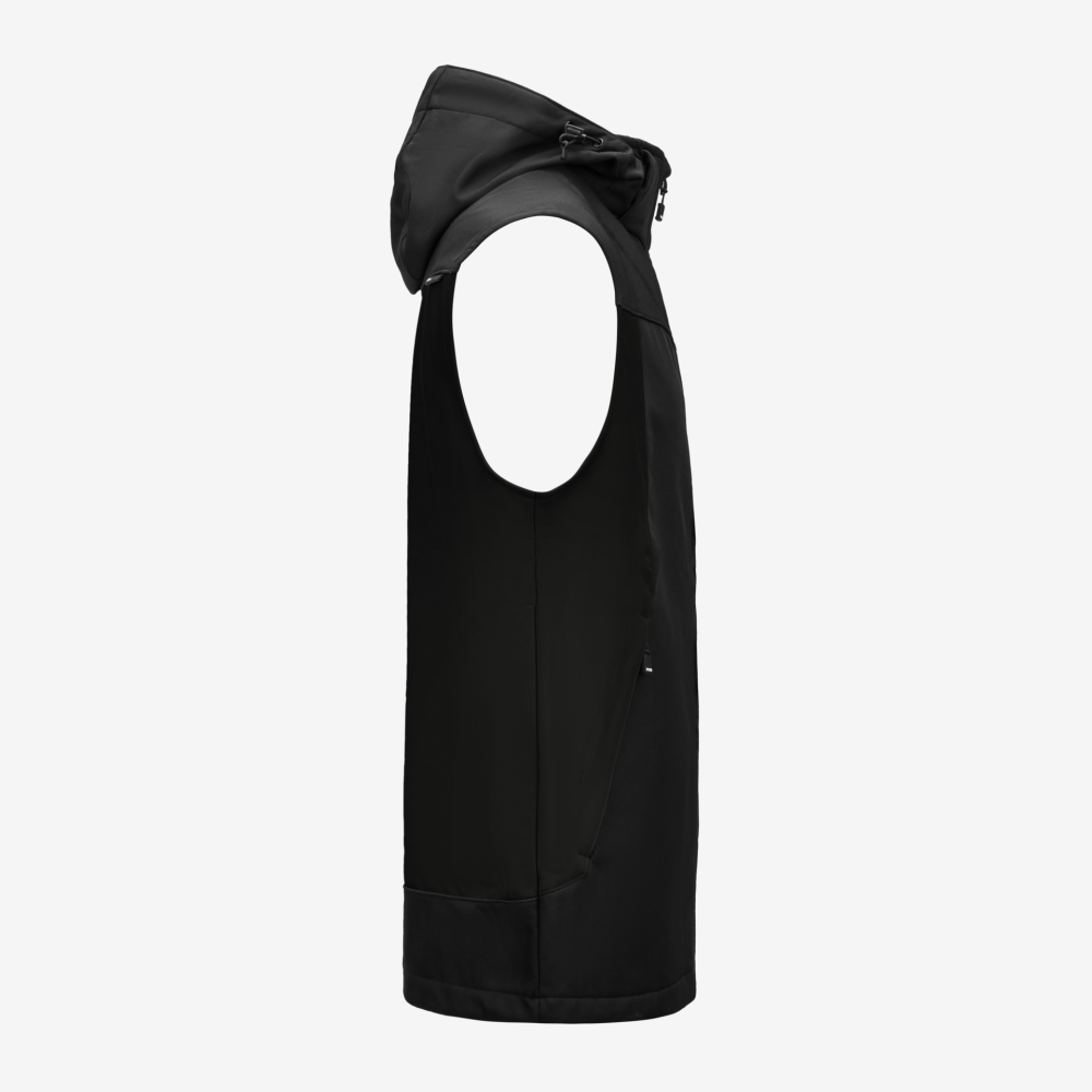 FHB JUSTUS Softshellweste, schwarz-schwarz-RV, Gr. XS