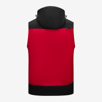 FHB JUSTUS Softshellweste, rot-schwarz, Gr. 5XL