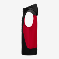 FHB JUSTUS Softshellweste, rot-schwarz, Gr. 5XL