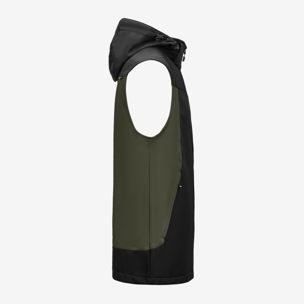 FHB JUSTUS Softshellweste, oliv-schwarz, Gr. 4XL