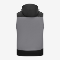 FHB JUSTUS Softshellweste, grau-schwarz, Gr. 4XL