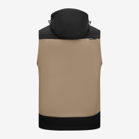 FHB JUSTUS Softshellweste, beige-schwarz, Gr. M